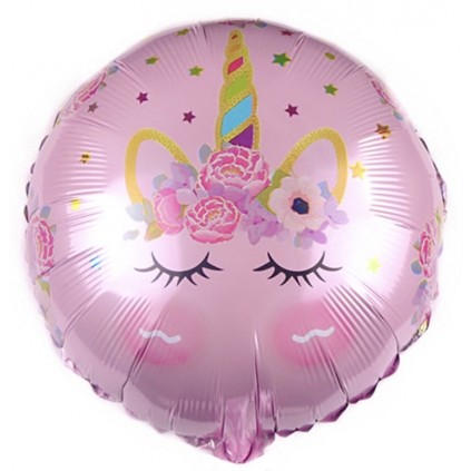 Unicorn Folieballong Pink