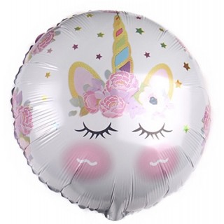 Unicorn Folieballong Hvit