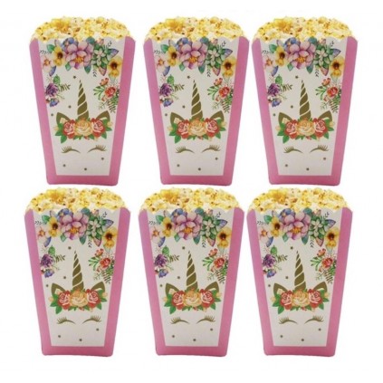 Unicorn Popkornbegre, 8 stk