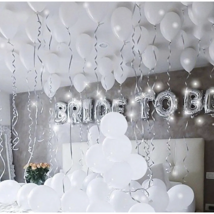 100 Sølvfargede Dekorasjonsballonger