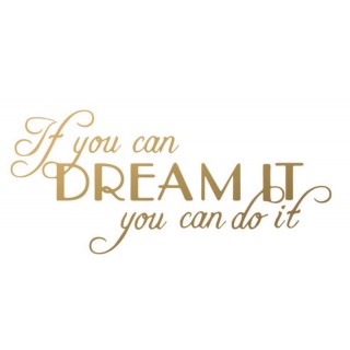 Dream It Veggklistremerke, 20x44 cm