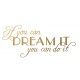 Gull Wallsticker, Dream It, 43 cm x 95 cm
