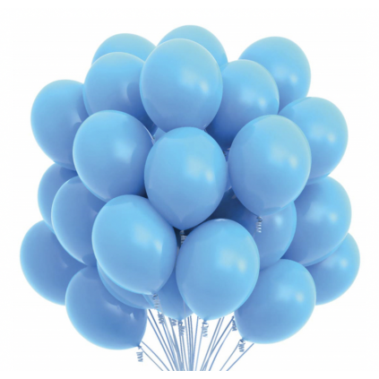 Blå Latexballonger, 50 stk