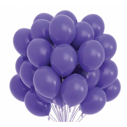 Dyp Lilla Latexballonger, 50 stk