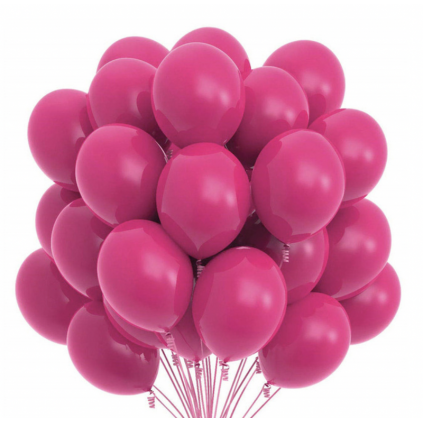 Fuchsia Latexballonger, 50 stk