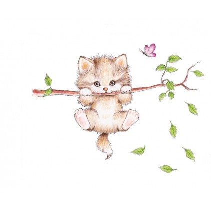 Yndig Kattunge Wallsticker