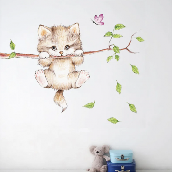 Kattunge Wallsticker