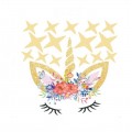 Unicorn Wallsticker Gullstjerner