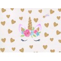 Enhjørning Wallsticker Gullhjerter