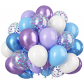 Blå Lavendel Ballongbukett, 40 stk