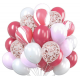Festbukett Dyp Rosa & Hvit, 40 stk