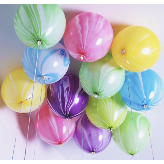 Grønne Marmorerte Ballonger