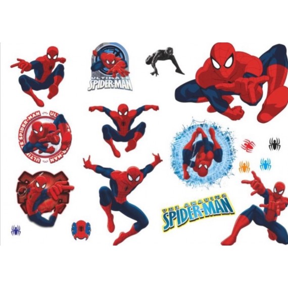 Spider-Man Klistremerker, 17 figurer