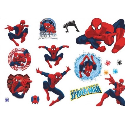 Spider-Man Klistremerker 17 figurer