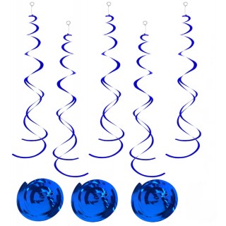 Blå Swirls, 12 stk