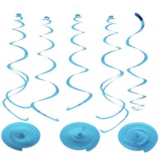 Mellomblå Swirls, 12 stk