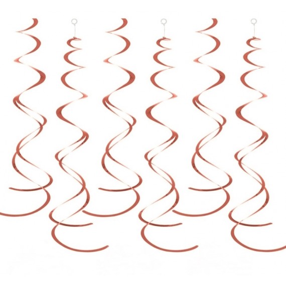 Orange Swirls, 6 stk