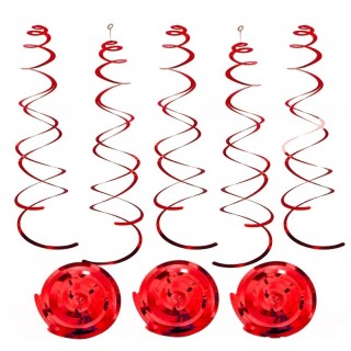 Røde Swirls, 12 stk
