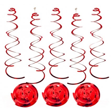 Røde Swirls, 12 stk