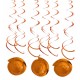 Orange Swirls, 6 stk
