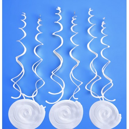 Hvite Swirls, 12 stk