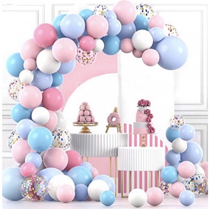 Blå og Rosa Ballongbue