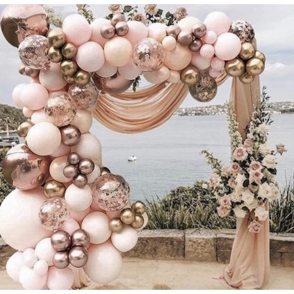 Peach & Rose Gold Ballongbue