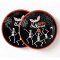 Halloween Tallerkener Skjelett, 8 stk