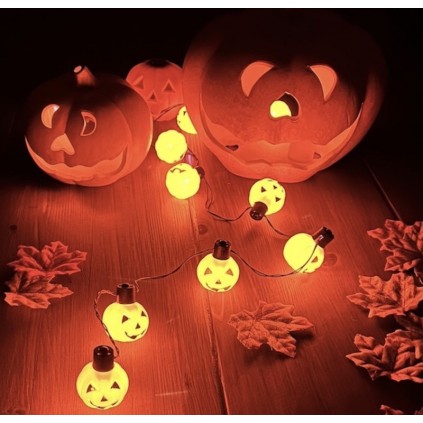 Halloween Lyslenke Gresskar