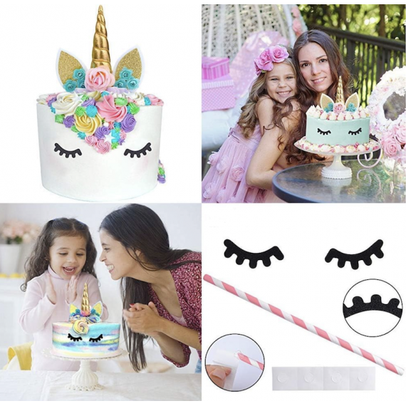 Unicorn Kakedekorasjon, Blå