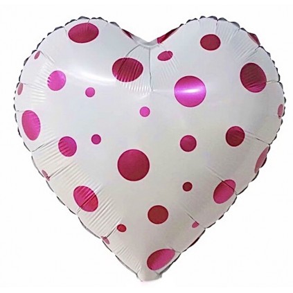Hvitt og Rosa Foliehjerte