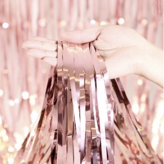 Glittergardin Champagne