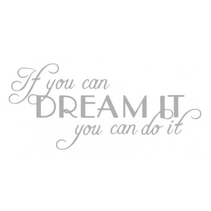 Sølv Wallsticker, Dream It, 43 cm x 95 cm
