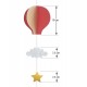 Luftballong Papirdekorasjon Krem & Rød
