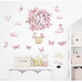 Rosa Sommerfugler Wallsticker