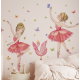 Rosa Ballerina Wallsticker