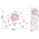 Rosa Sommerfugler Wallsticker