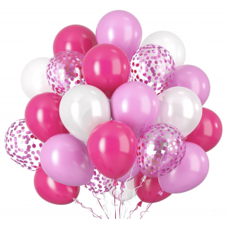 Dyp Rosa Ballongbukett