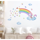 Unicorn Regnbue Wallsticker