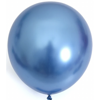 Stor Blå Metallic Ballong