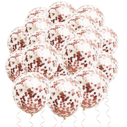 Rose Gold Konfettiballonger