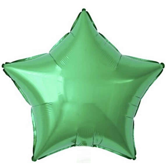 Grønn Stjerne Folieballong