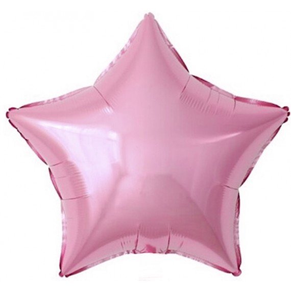 Rosa Stjerne Folieballong