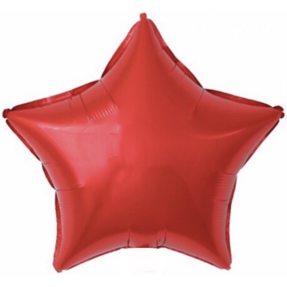 Rød Stjerne Folieballong