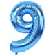 Mellomblå Tallballonger, 80 cm