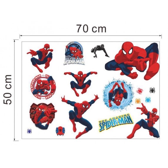 Spider-Man Klistremerker, 17 figurer