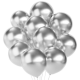 Sølv Metallic Ballonger, 10 stk