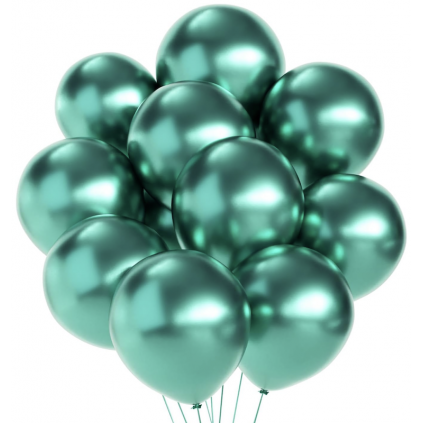 Grønne Metallic Ballonger, 10 stk