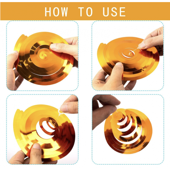 Orange Swirls, 6 stk