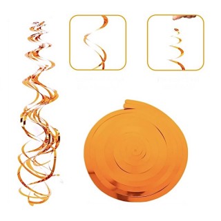 Orange Swirls, 6 stk